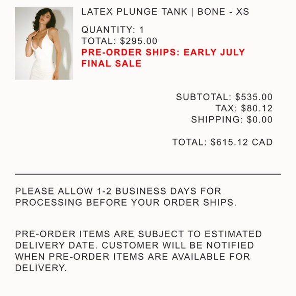 Khy Poster Girl by Kylie Jenner plunge latex tank - Picture 7 of 8